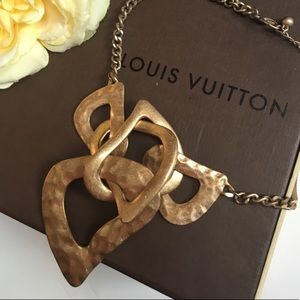 Chunky Hammered Metal Statement Necklace